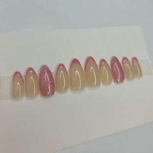 Luxury Press on Pink Sparkly (Flash reflective)